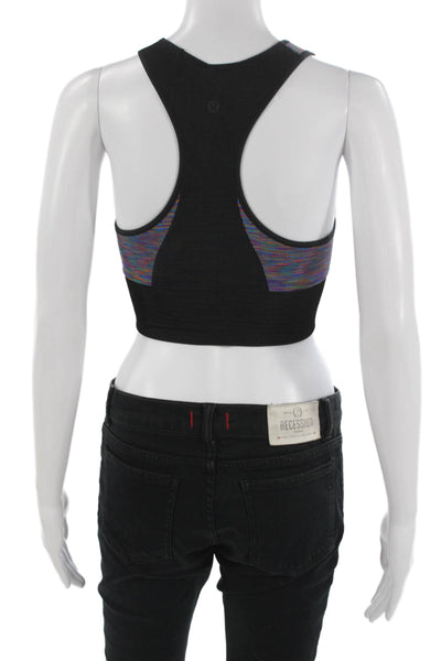 Lululemon Women Cropped High Neck Sleeveless Tank Black Size 4