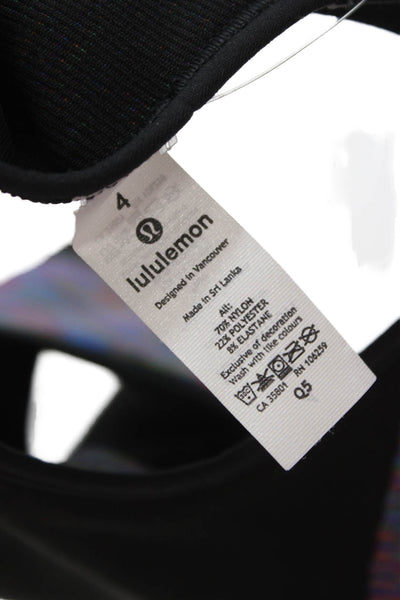 Lululemon Women Cropped High Neck Sleeveless Tank Black Size 4