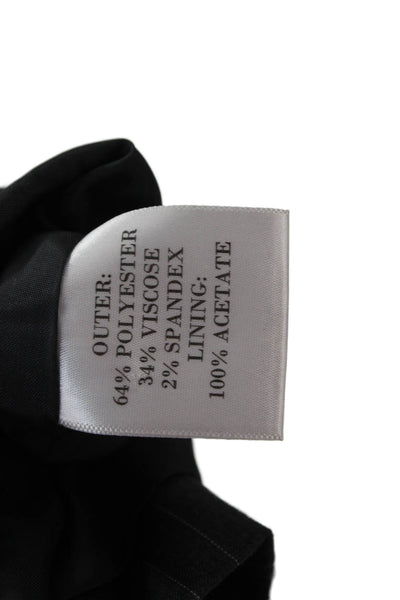 L.K. Bennett Unisex Dark Gray Striped Collared Long Sleeve Blazer Size 4
