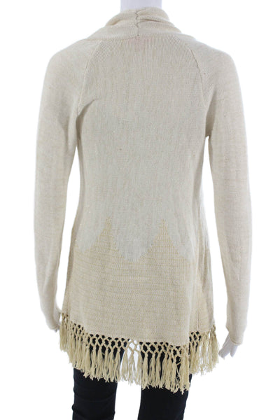 Lilly Pulitzer Unisex Cardigan Beige Long Sleeve Cotton Size XS