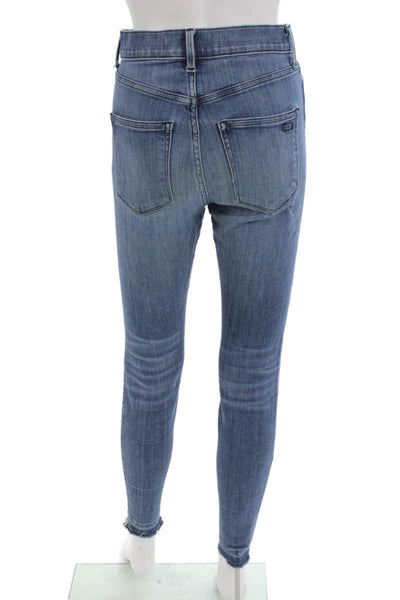 AYR Womens Ankle Skinny Jeans Blue High Rise Button Size 26