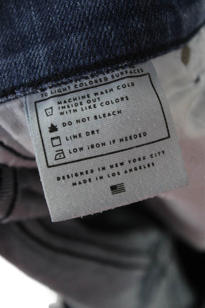AYR Womens Ankle Skinny Jeans Blue High Rise Button Size 26