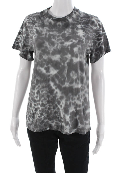 Lululemon Womens Dark Gray Tee Cotton Blend Crew Neck Short Sleeve Size M
