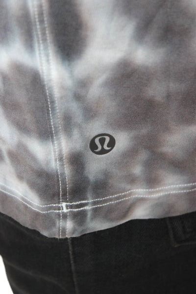Lululemon Womens Dark Gray Tee Cotton Blend Crew Neck Short Sleeve Size M