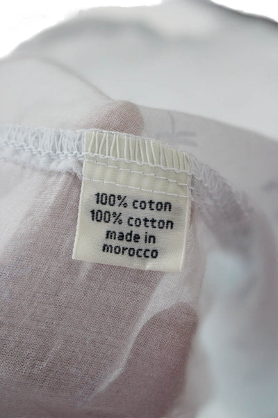 Hartford Women Basic Collared Button Up Light Blue Cotton Long Sleeve Size 2