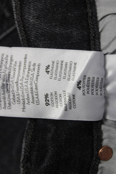 Mother Womens Ankle Skinny Jeans Dark Gray High Rise Size 26