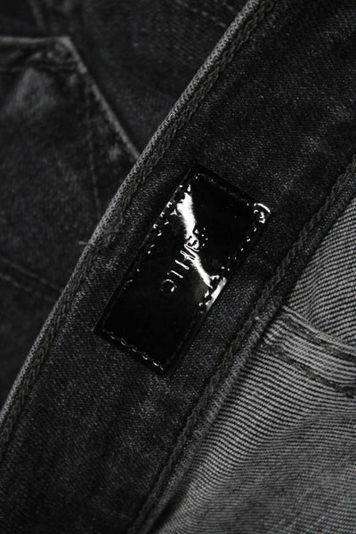 Mother Womens Ankle Skinny Jeans Dark Gray High Rise Size 26