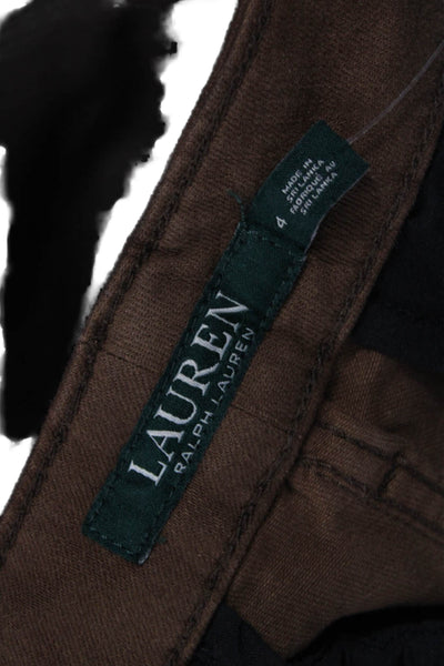 Lauren Ralph Lauren Womens Brown Chino Dress Pants Viscose Blend Size 4
