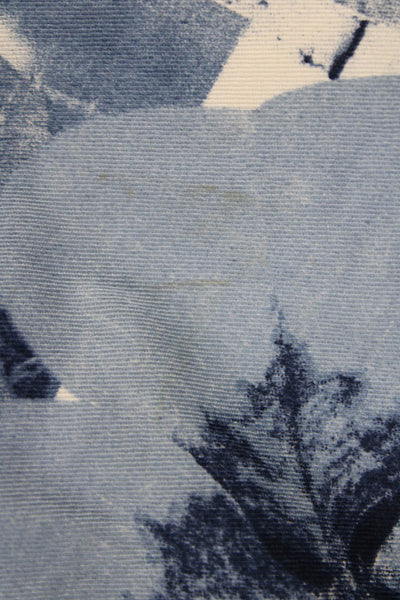 Kenzo Womens Blue Graphic Cotton Spandex Mini Straight Pencil Skirt Size 40