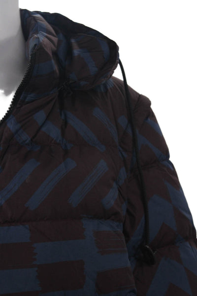 Burberry Brit Unisex Puffer Quilted Jacket Dark Blue High Neck Size S