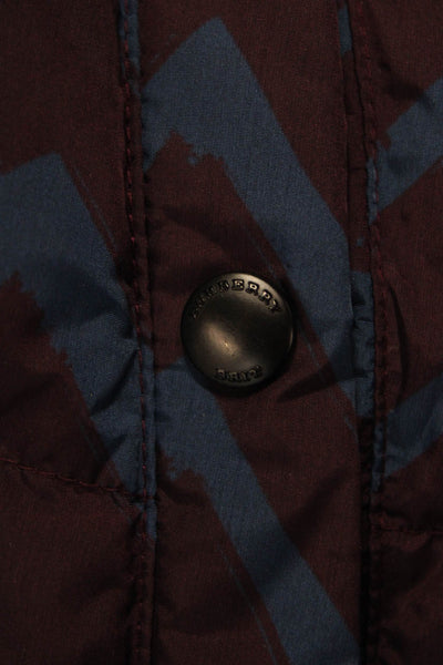 Burberry Brit Unisex Puffer Quilted Jacket Dark Blue High Neck Size S