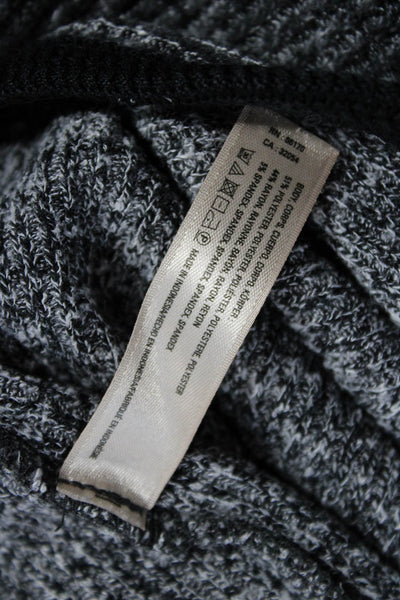 Saturday Sunday Anthropologie Women Henley Sweatshirt Dark Gray Zip Size L