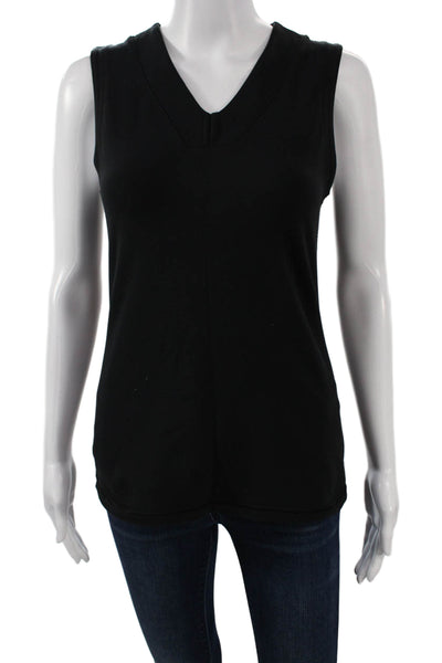 Lululemon Womens Black V Neck Sleeveless Basic Tank Nylon Size 8
