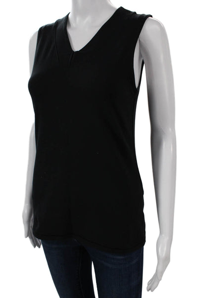 Lululemon Womens Black V Neck Sleeveless Basic Tank Nylon Size 8