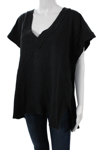 FP Movement Women Black V Neck Sleeveless Tunic Cotton Bohemian Size S