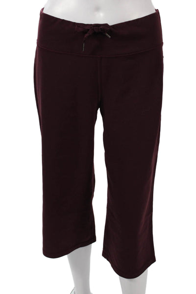 Lululemon Womens Brown Nylon Capri Pants Drawstring Inseam 20 Size 8