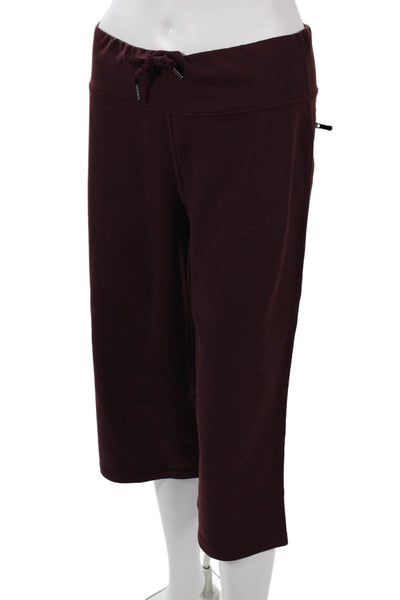 Lululemon Womens Brown Nylon Capri Pants Drawstring Inseam 20 Size 8