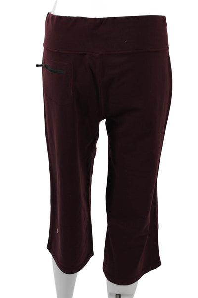Lululemon Womens Brown Nylon Capri Pants Drawstring Inseam 20 Size 8