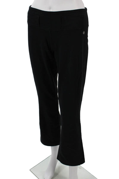 Lululemon Womens Cropped Leggings Black Nylon Size 8