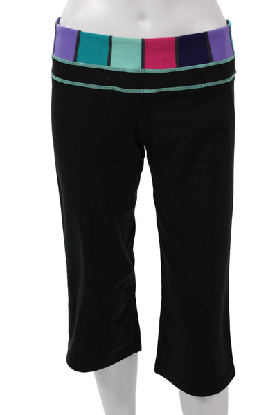 Lululemon Womens Capri Cropped Black Leggings Nylon Size 8