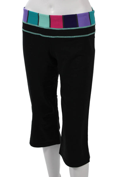 Lululemon Womens Capri Cropped Black Leggings Nylon Size 8