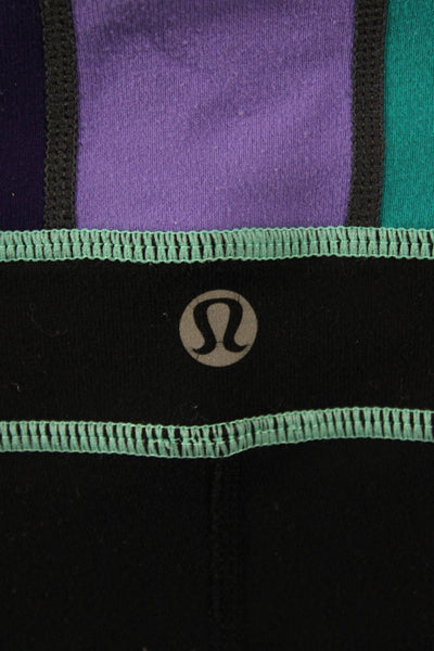 Lululemon Womens Capri Cropped Black Leggings Nylon Size 8