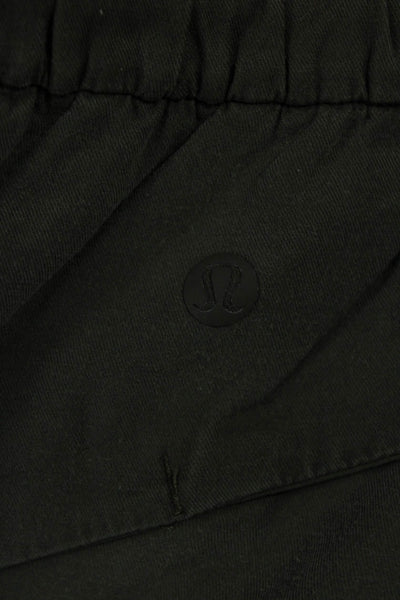 Lululemon Womens Green Cropped Jogger Pants Cupro Modal Blend Size 8