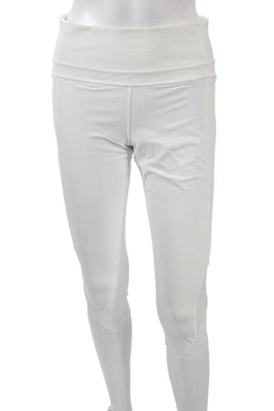 Lululemon Womens White Capri Leggings 69% Nylon 31% Lycra Size 8