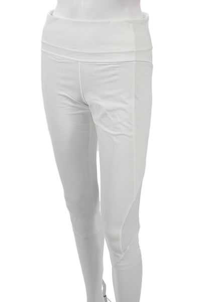 Lululemon Womens White Capri Leggings 69% Nylon 31% Lycra Size 8