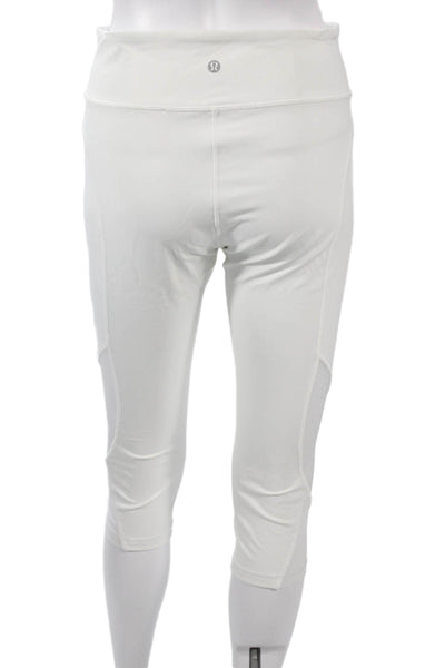 Lululemon Womens White Capri Leggings 69% Nylon 31% Lycra Size 8