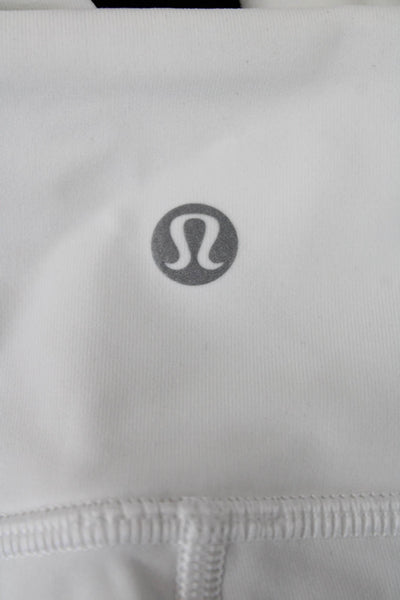 Lululemon Womens White Capri Leggings 69% Nylon 31% Lycra Size 8