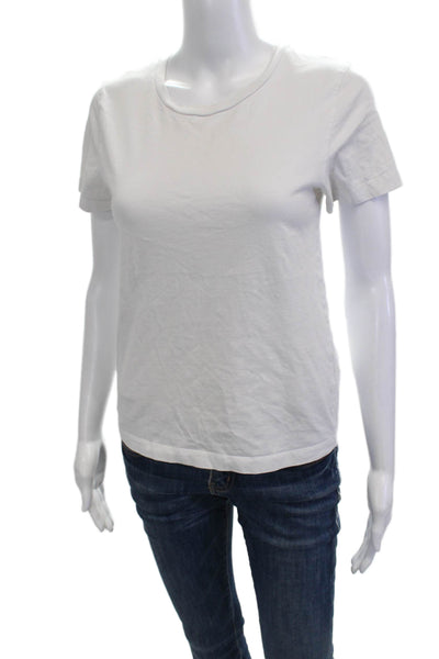 MM6 Maison Margiela Womens Basic Cotton T Shirt White Short Sleeve Size M