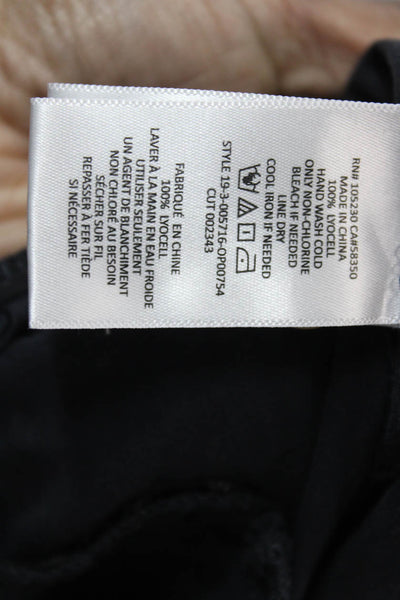 Current/Elliott Women Jumpsuit Black Collared Long Sleeve Lyocell Size 2