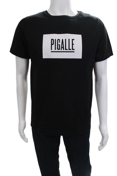 Pigalle Mens Black Graphic Cotton Crew Neck Short Sleeve T-Shirt Size S