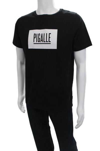 Pigalle Mens Black Graphic Cotton Crew Neck Short Sleeve T-Shirt Size S