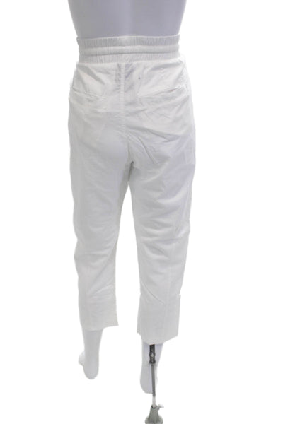 Thom Krom Women Cropped Jogger Pants White Drawstring Size S