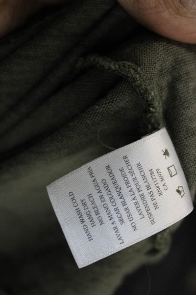 Rails Womens Basic Green Linen Short Sleeve T Shirt Size M