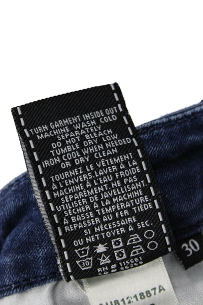 7 For All Mankind Womens Skinny Jeans Dark Blue Size 30