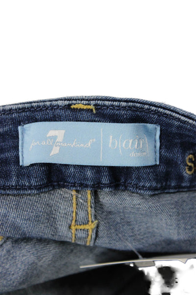 7 For All Mankind Womens Skinny Jeans Dark Blue Size 30