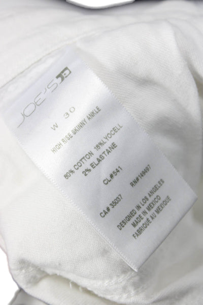 Joes Womens Ankle Skinny High Rise White Jeans Size 30