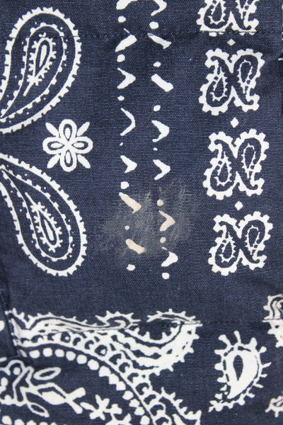 Levis Unisex Puffer Quilted Jacket Dark Blue Paisley Size S