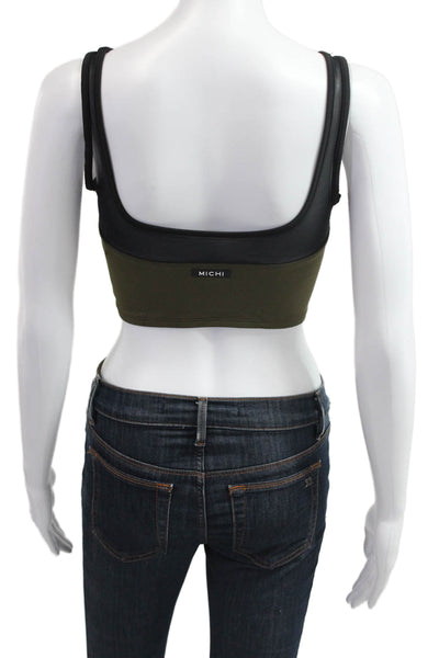 Michi Womens Sports Bra Green Black Size Extra Small