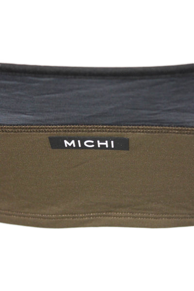 Michi Womens Sports Bra Green Black Size Extra Small