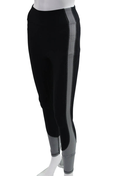 Bandier Womens Ankle Herringbone Leggings Black Size XS