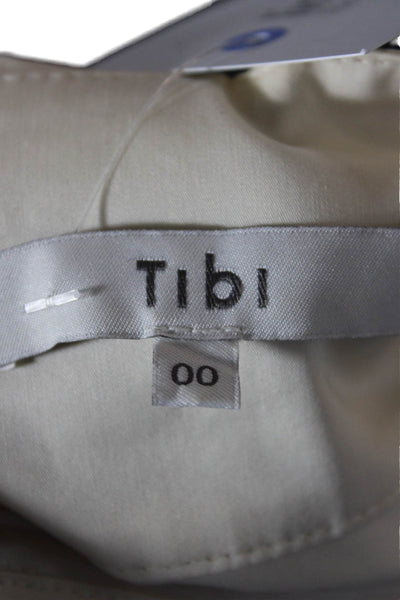 Tibi Womens 100% Cotton Beige Camisole Square Neck Sleeveless Size 00