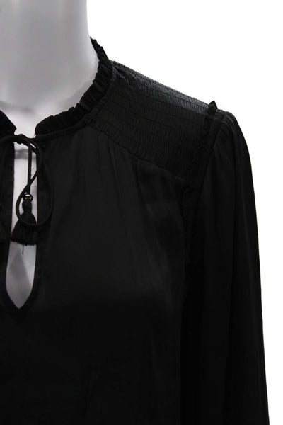 Paige Women Black Bohemian 3/4 Sleeve Blouse Size S