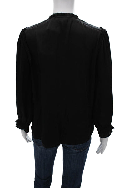 Paige Women Black Bohemian 3/4 Sleeve Blouse Size S