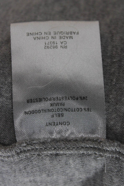 Tibi Women Basic Gray Crew Neck Short Sleeve T-Shirt Size 2XS