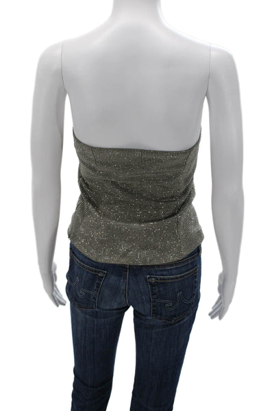 Zara Women Gray 90s Sleeveless Polyester Tank Zip Size M
