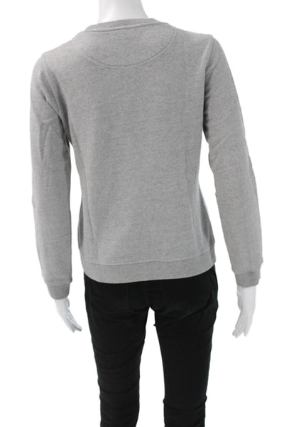 Kenzo Women Pullover Sweatshirt Gray 100% Cotton Designer Size S